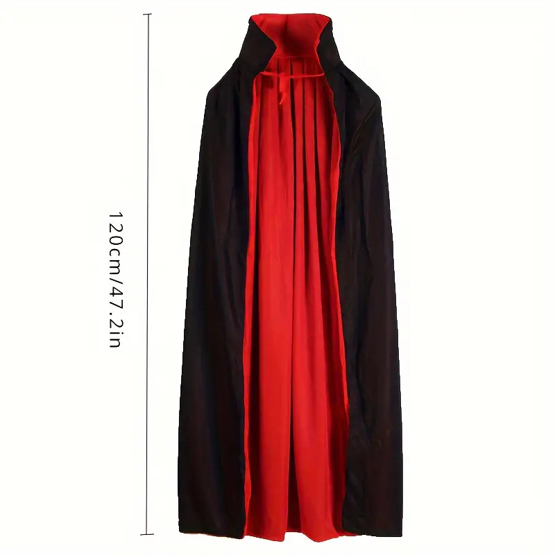 BloodMoon Vampire Cloak – Black & Red Halloween Costume Cape