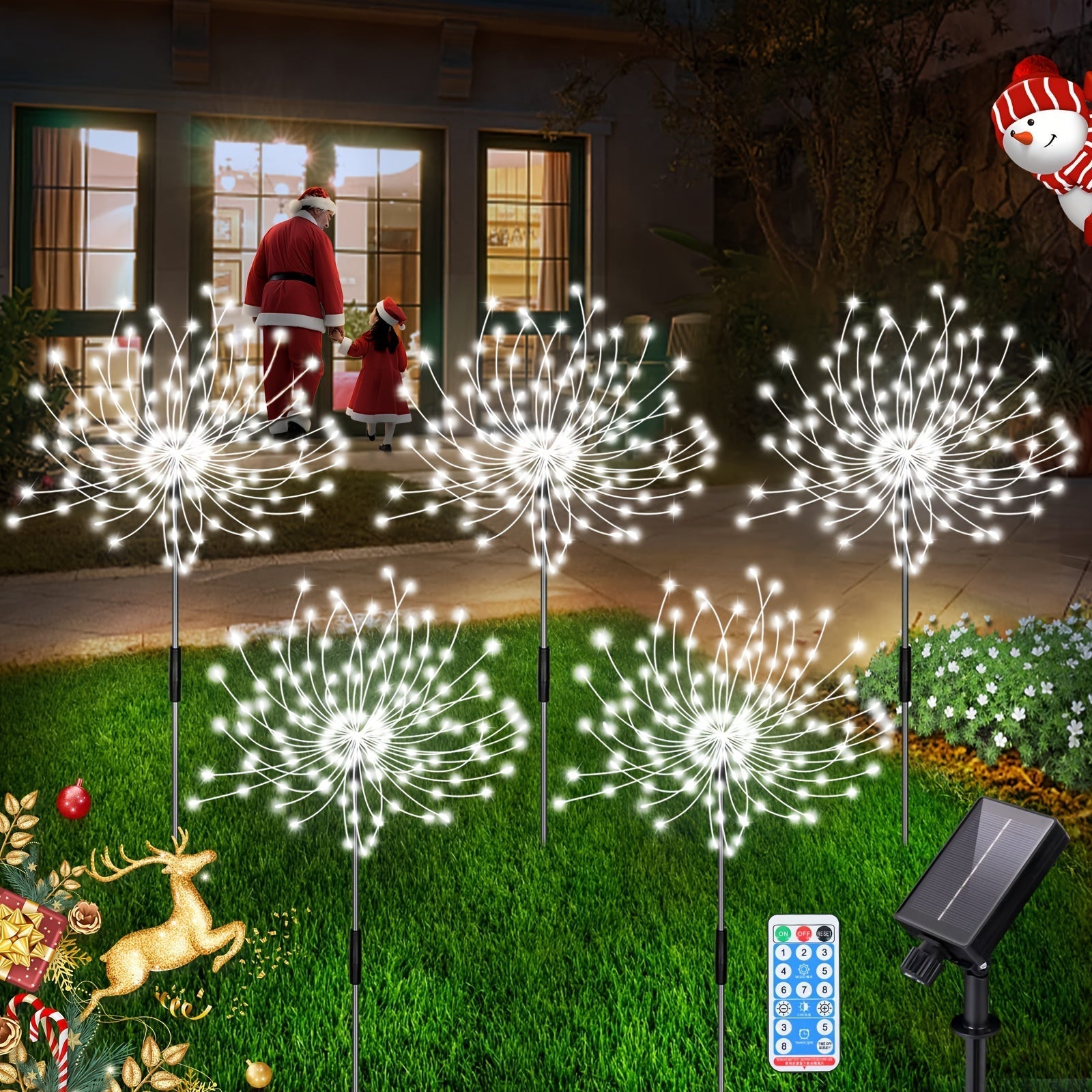 Spark | Set of 5 Solar Fireworks Garden Lights