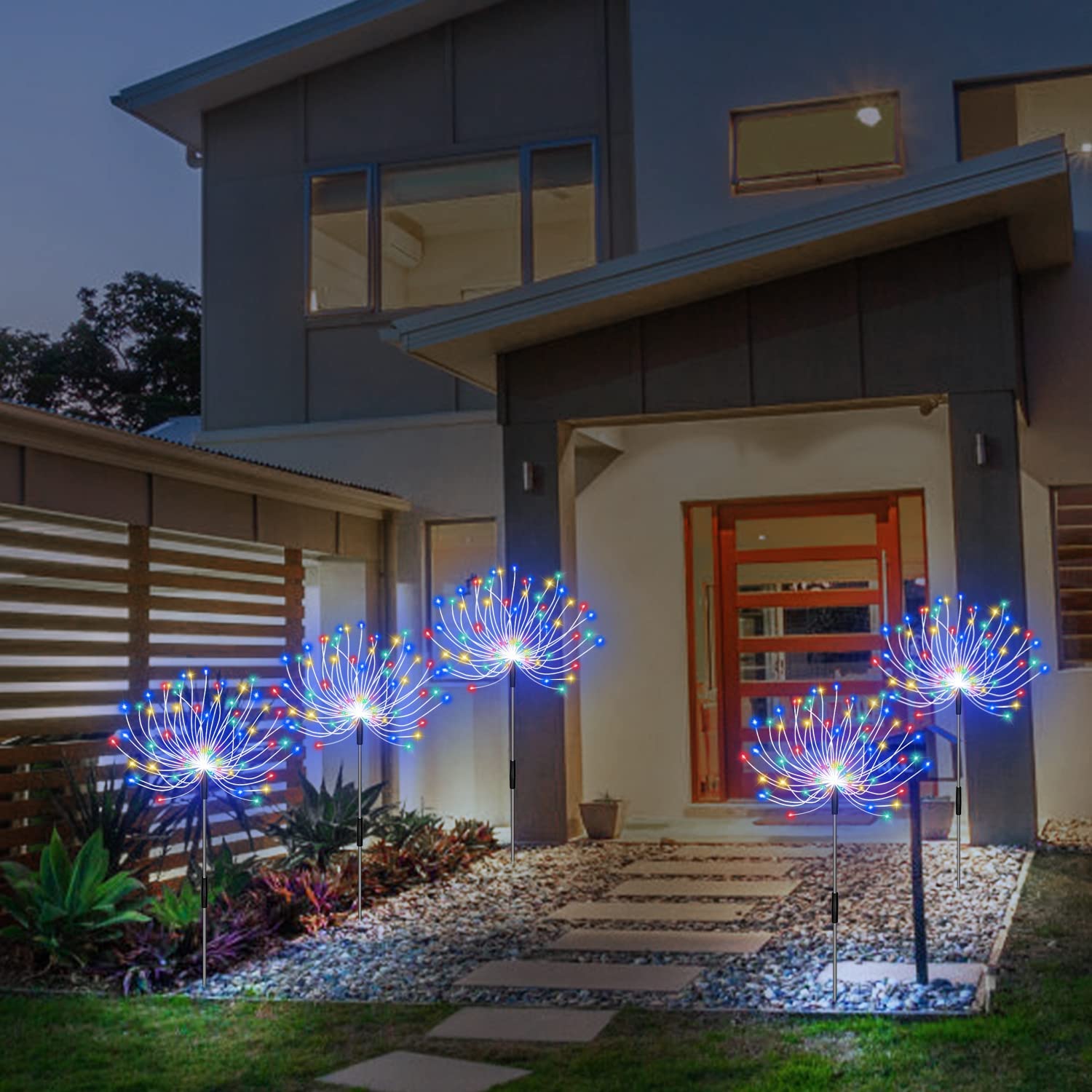 Spark | Set of 5 Solar Fireworks Garden Lights