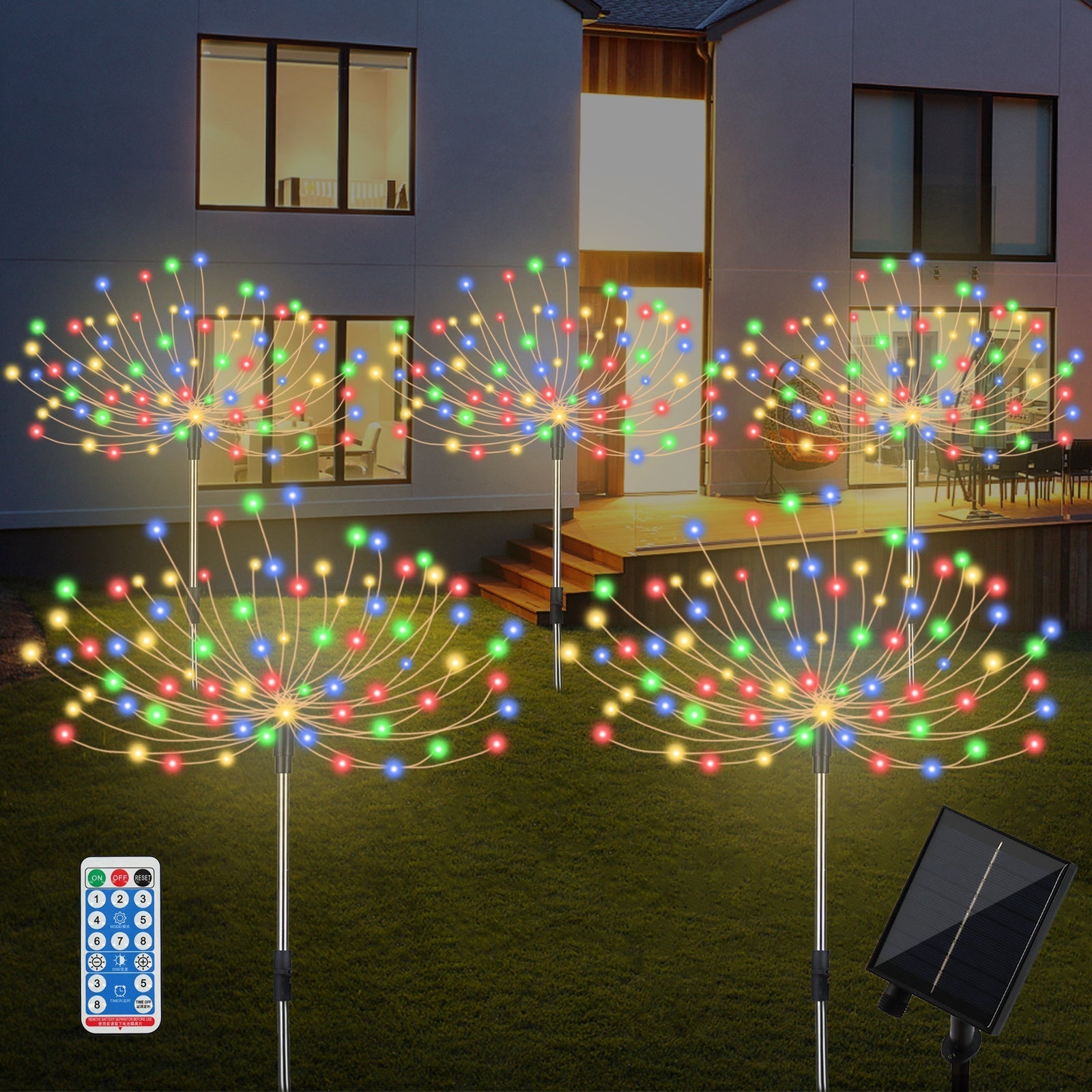 Spark | Set of 5 Solar Fireworks Garden Lights