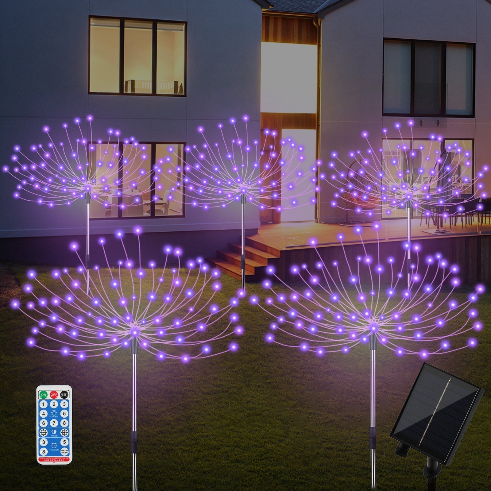 Spark | Set of 5 Solar Fireworks Garden Lights