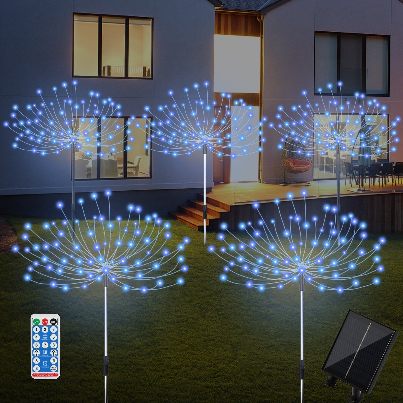 Spark | Set of 5 Solar Fireworks Garden Lights