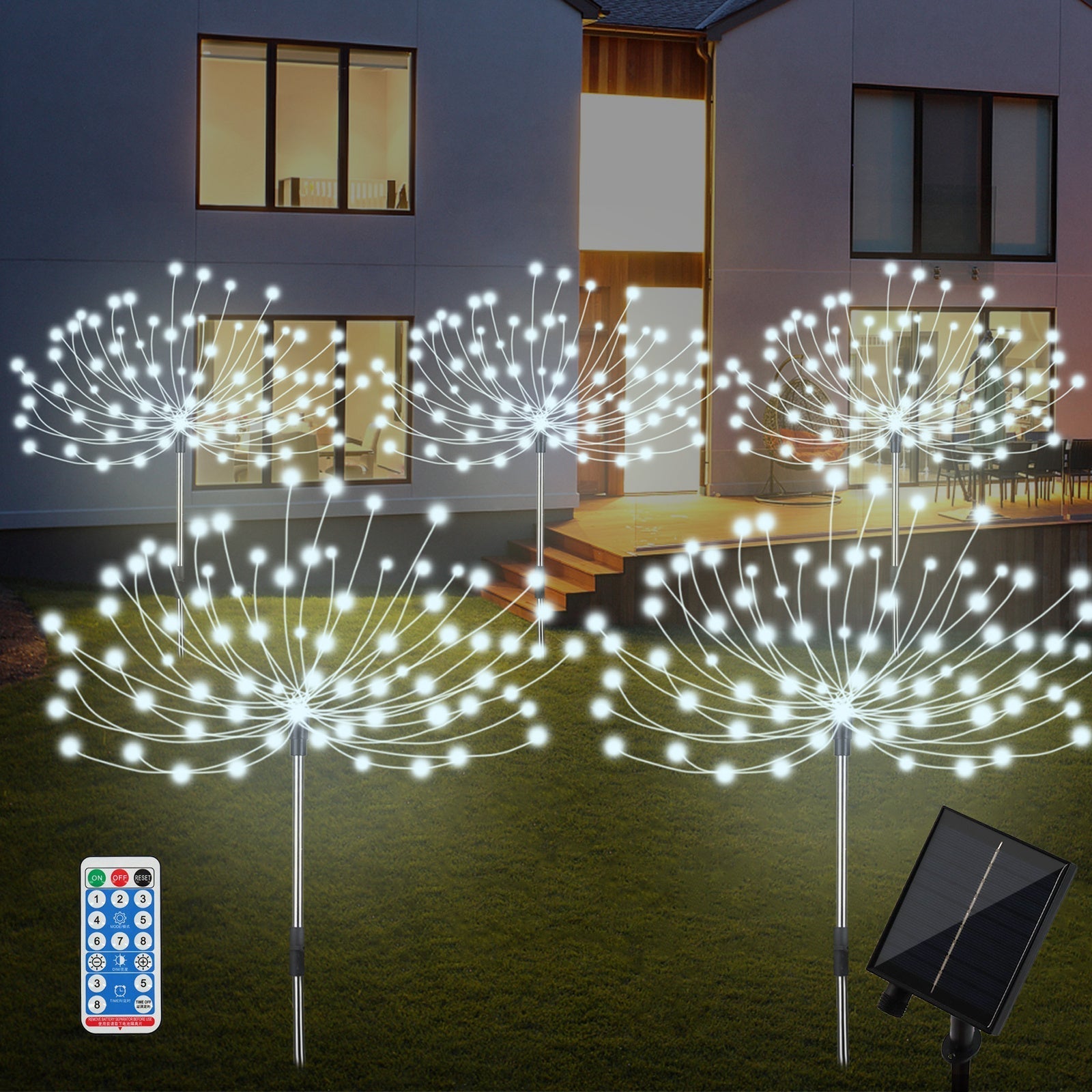 Spark | Set of 5 Solar Fireworks Garden Lights