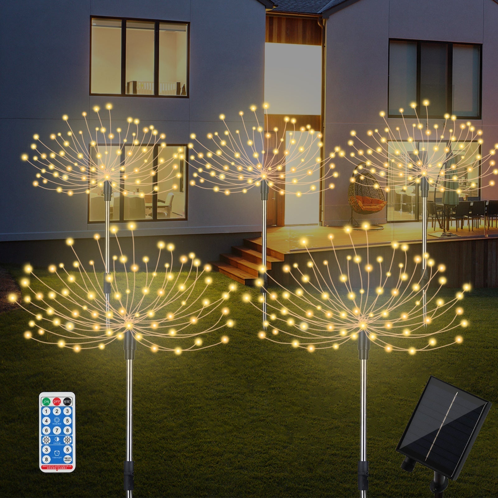 Spark | Set of 5 Solar Fireworks Garden Lights
