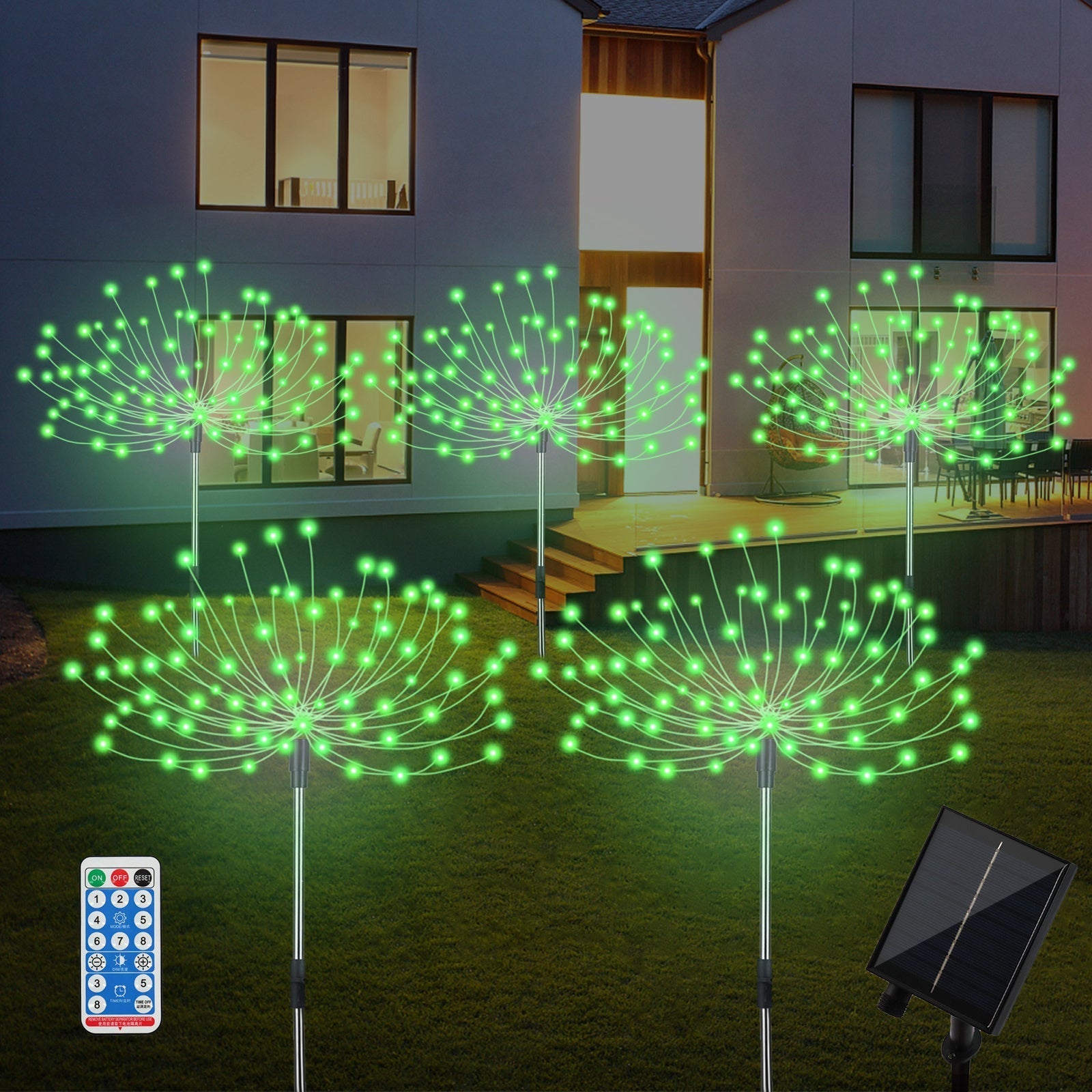 Spark | Set of 5 Solar Fireworks Garden Lights