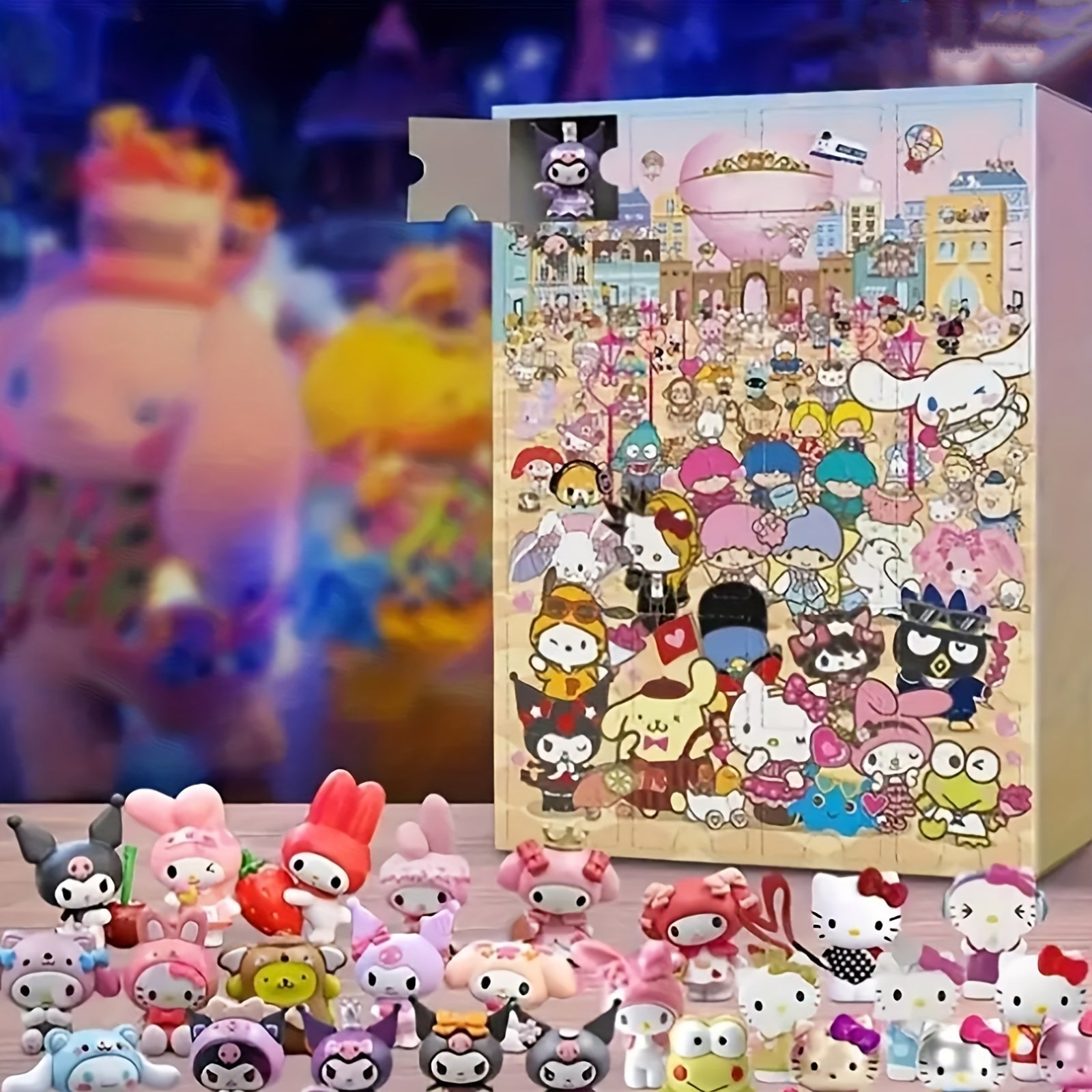 Hello Kitty Advent Calendar – 24-Piece Christmas Countdown Gift Set with Airplane Box