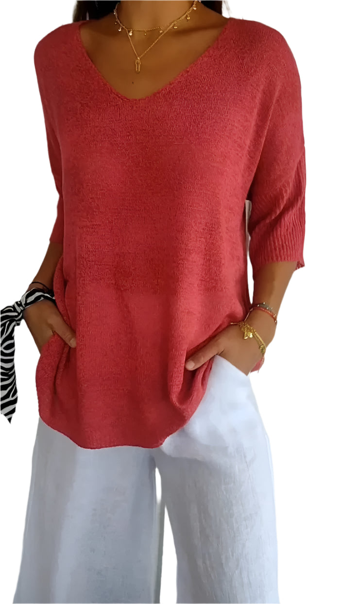 Camilla | Stylish V-neck top for effortless comfort