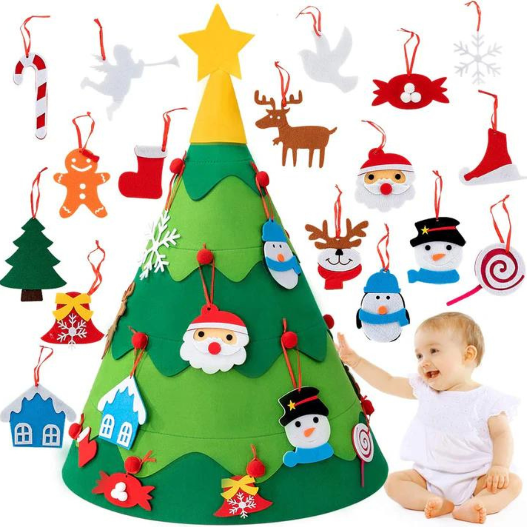 3D Frummies Felt Christmas Tree | Montessori DIY Christmas Tree Decoration with Children