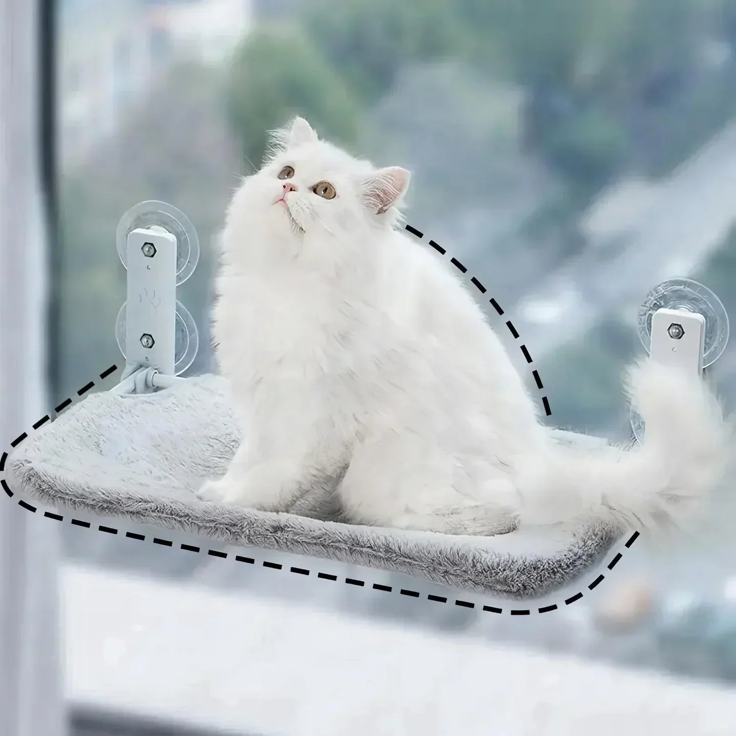 Foldable Window Hammock for Cats with Removable Cover and Strong Support