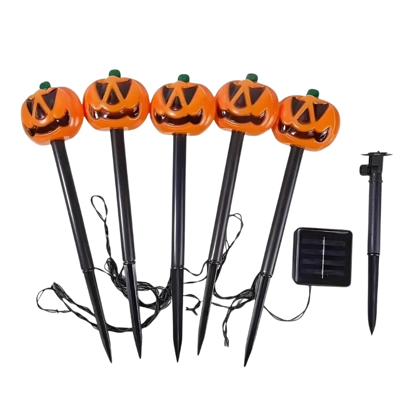 PumpkinGlow Solar Halloween Outdoor Light Set – Pumpkin LED Decoration with Solar Power