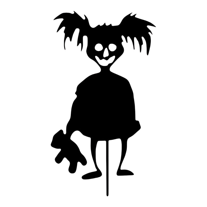 SpookyCharm Personalized Halloween Garden Sign with Figures – Outdoor Decoration