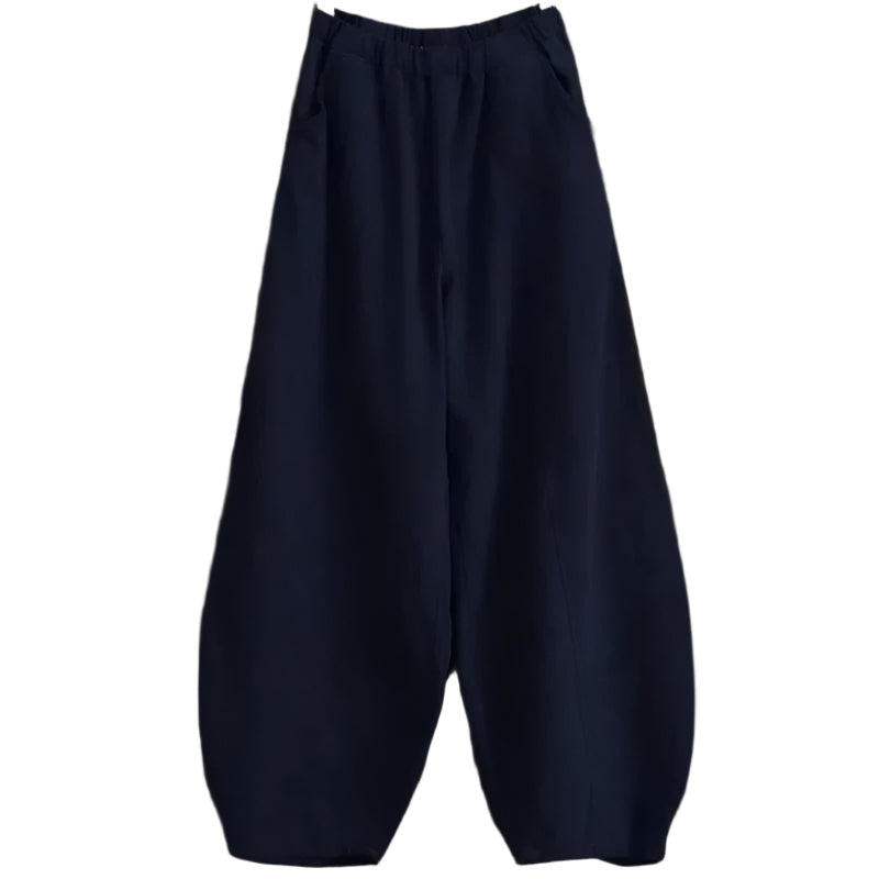 Lina Relaxed Wide-Leg Pants with Pockets