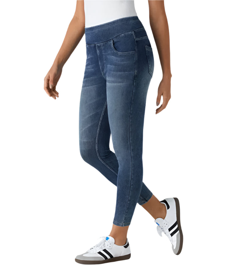 MagicFlex | High-waisted stretch denim casual leggings with back pocket