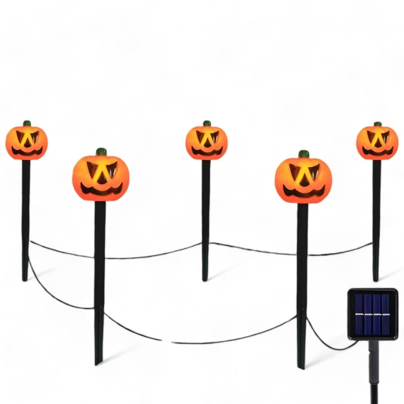 PumpkinGlow Solar Halloween Outdoor Light Set – Pumpkin LED Decoration with Solar Power