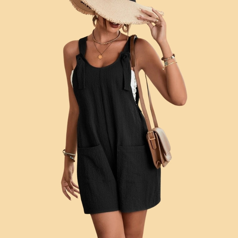 Camila - Casual Short Overall with Straps
