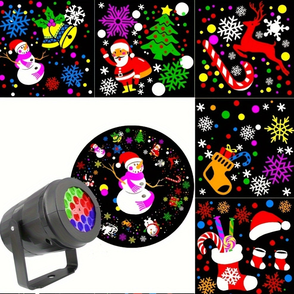 USB-powered LED Christmas projector lamp
