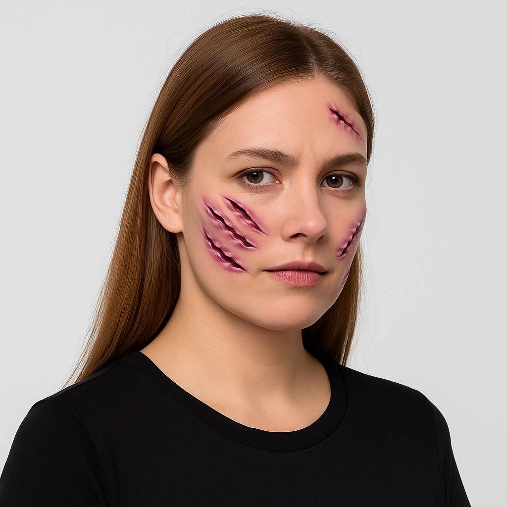 3D Bloody Wound Tattoo Sticker – Waterproof Halloween Makeup Accessory