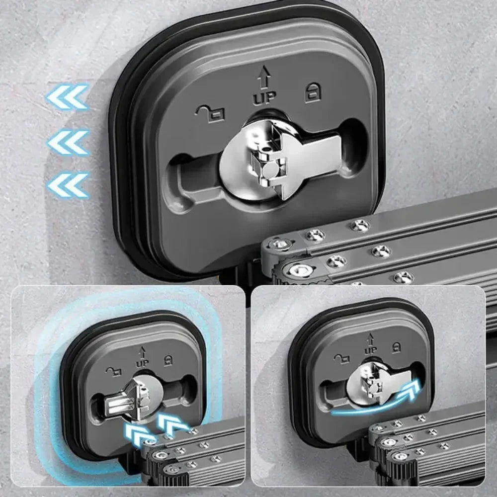 Retractable clothesline with suction cup