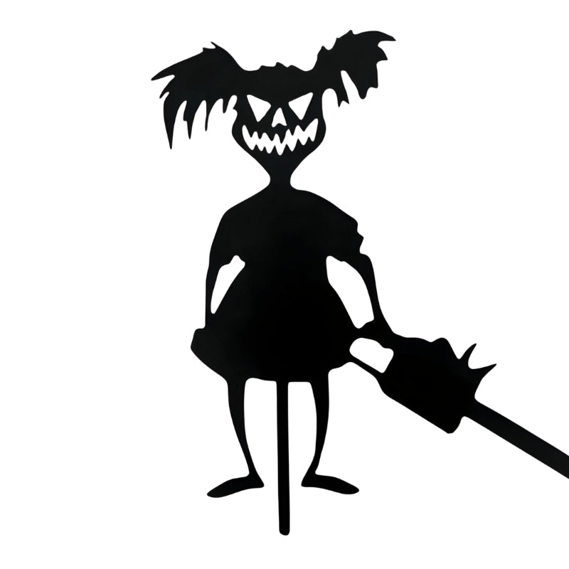 SpookyCharm Personalized Halloween Garden Sign with Figures – Outdoor Decoration