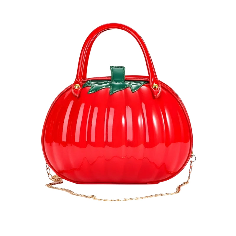 Melanie – Pumpkin-shaped Handbag with Adjustable Strap