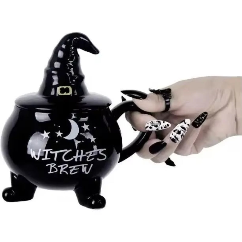 SpookySips – Halloween Cauldron Ceramic Mug