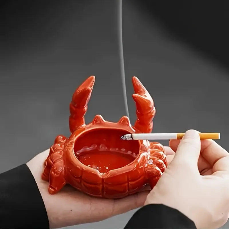 CrabbySmoke – Unique Crab-shaped Ashtray with Lid