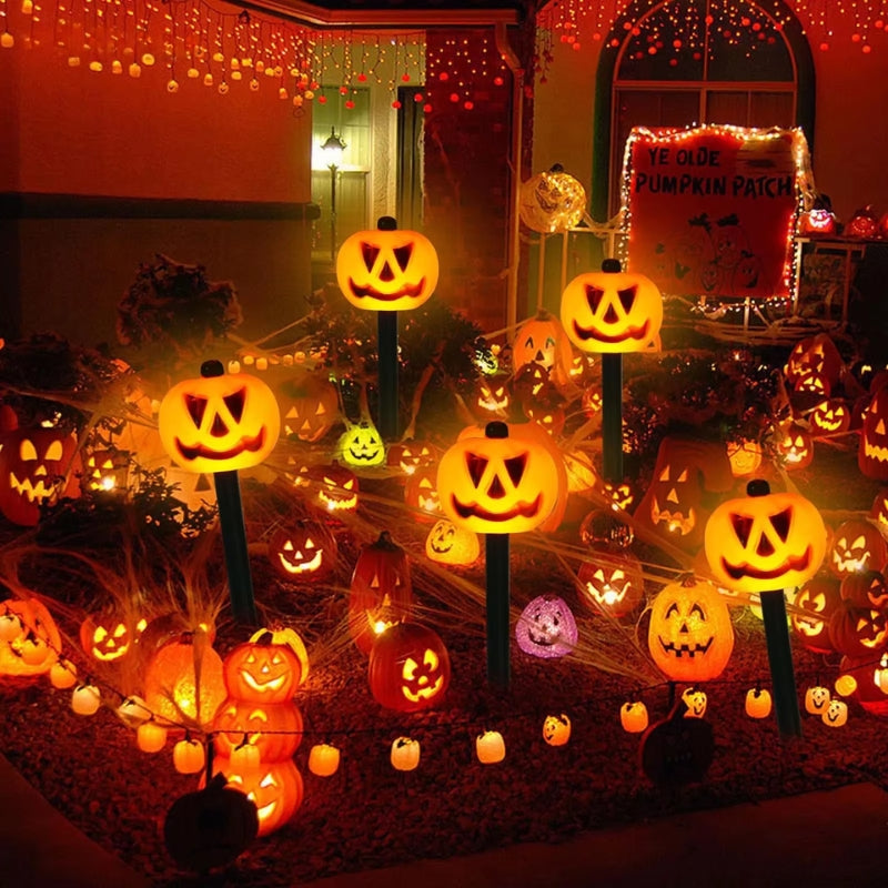PumpkinGlow Solar Halloween Outdoor Light Set – Pumpkin LED Decoration with Solar Power
