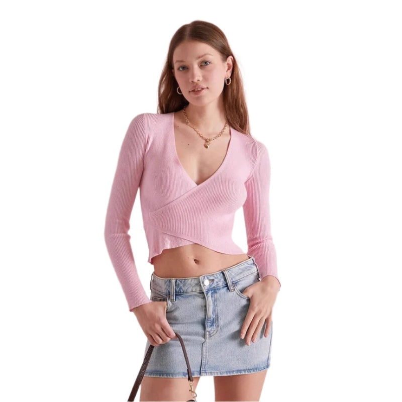 Velira Slim Fit Wrap Top with V-Neckline