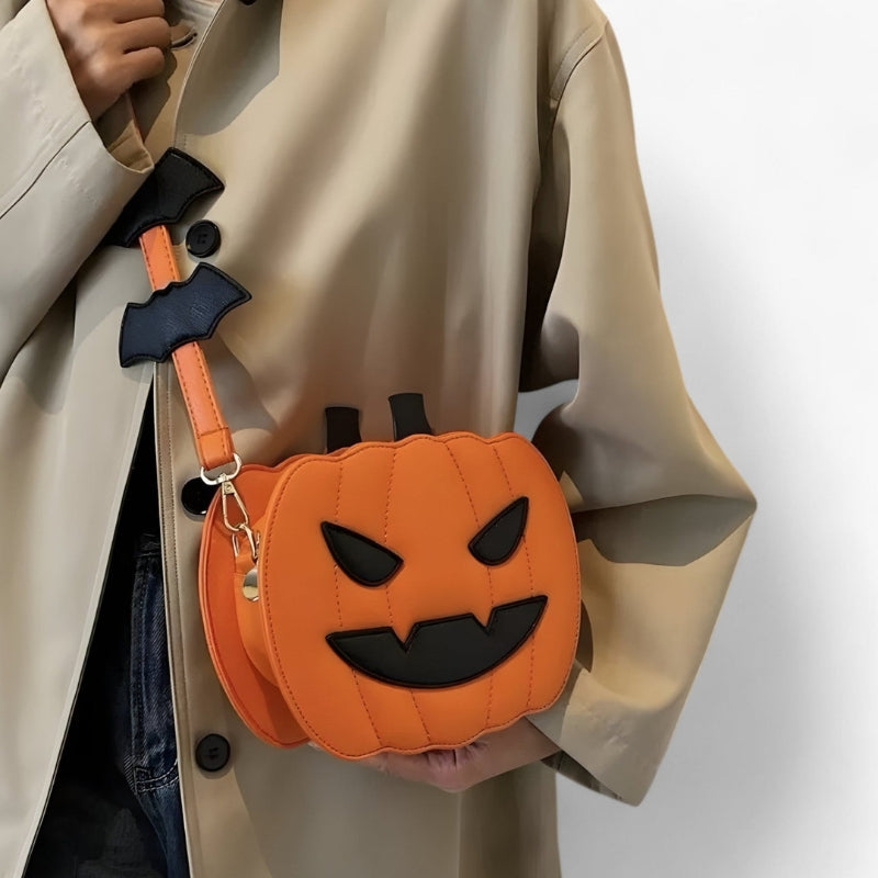 Juna Halloween Pumpkin Crossbody Bag – Adjustable Strap & Festive Design