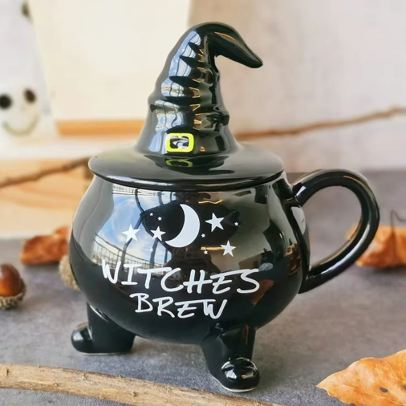 SpookySips – Halloween Cauldron Ceramic Mug