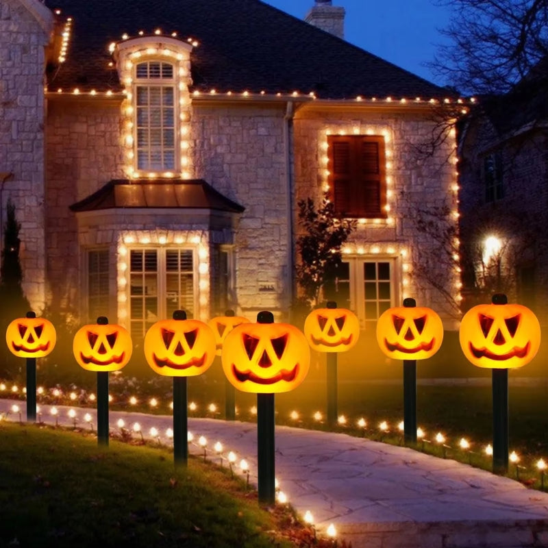 PumpkinGlow Solar Halloween Outdoor Light Set – Pumpkin LED Decoration with Solar Power