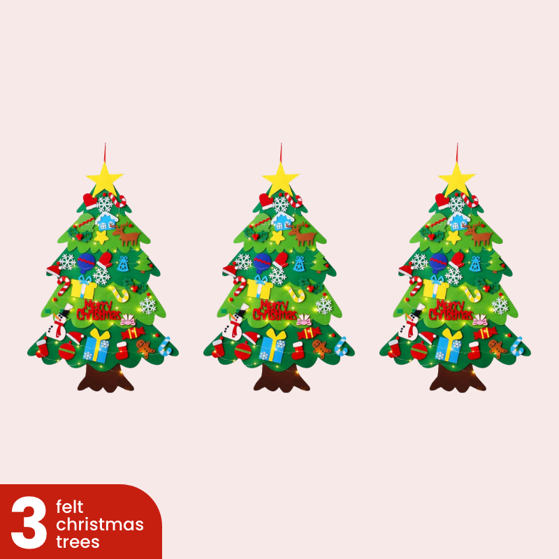 Felt Christmas Tree with Decorative Pieces