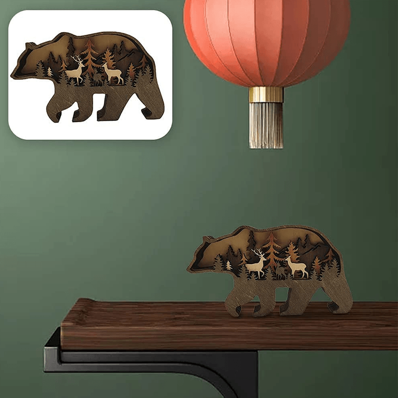 Everly 3D Handcrafted Wooden Animal Sculpture – Unique Art Decor & Gift