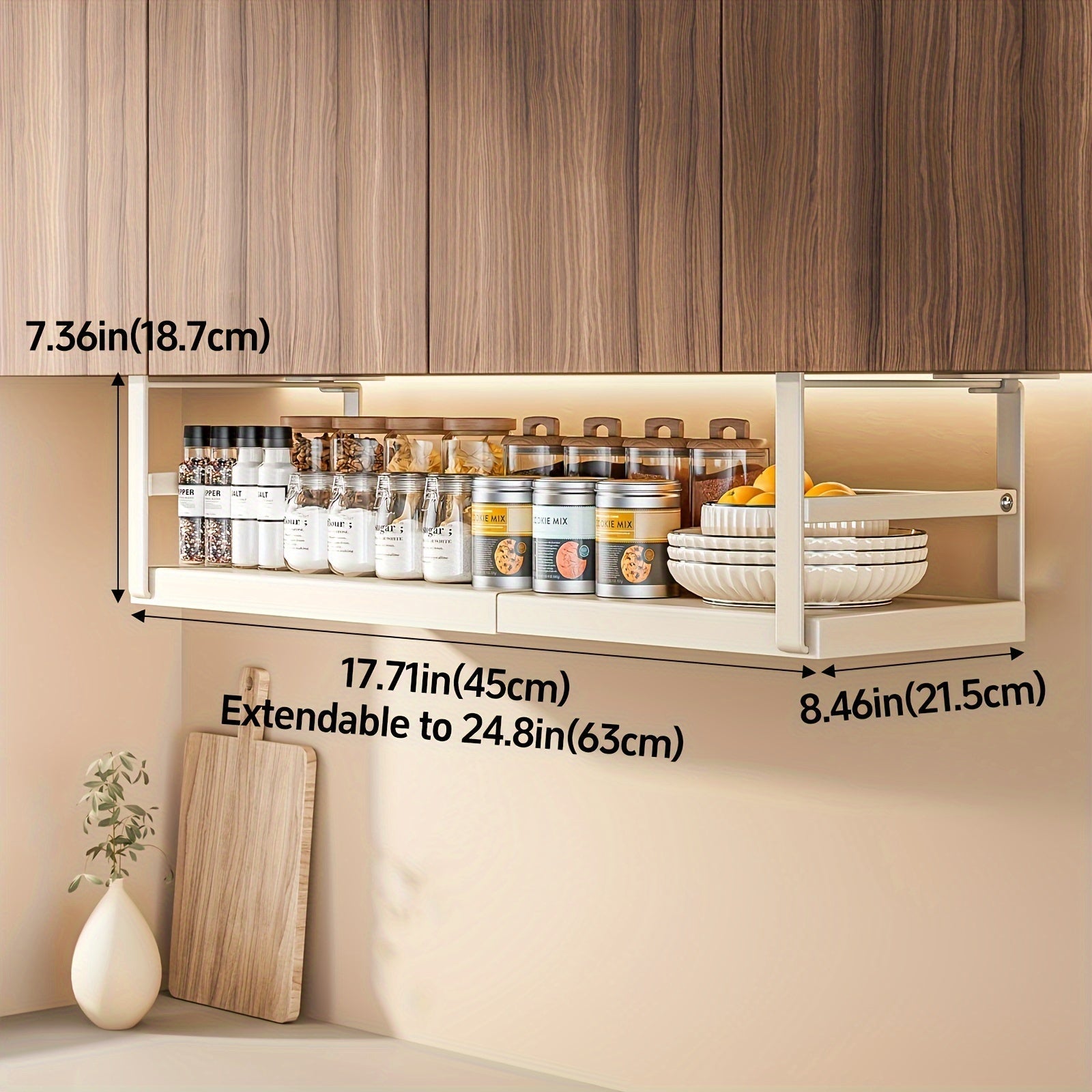 AdjustaShelf Under-Cabinet Organizer – Expandable Metal Storage Rack