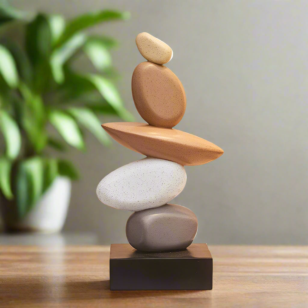 ZenStack - Modern Balanced Stone Sculpture for Home Decor