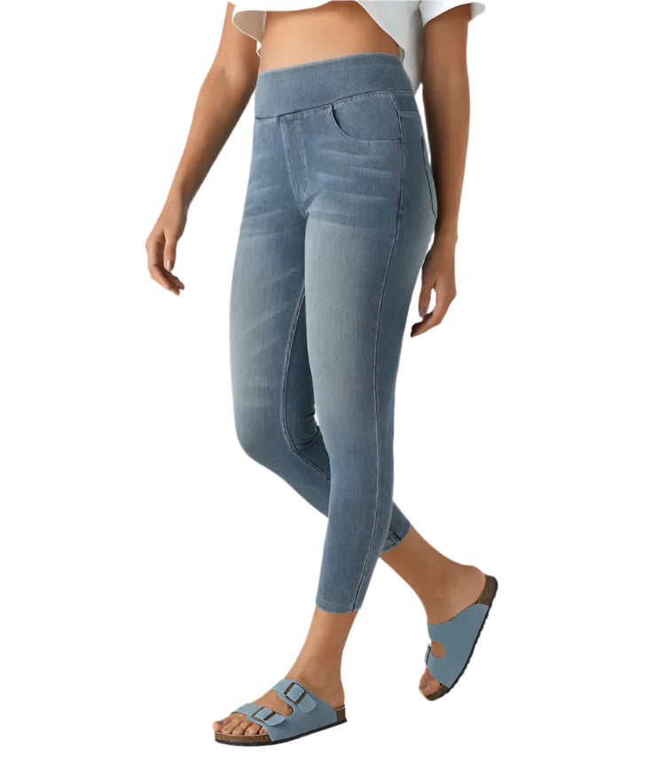 MagicFlex | High-waisted stretch denim casual leggings with back pocket