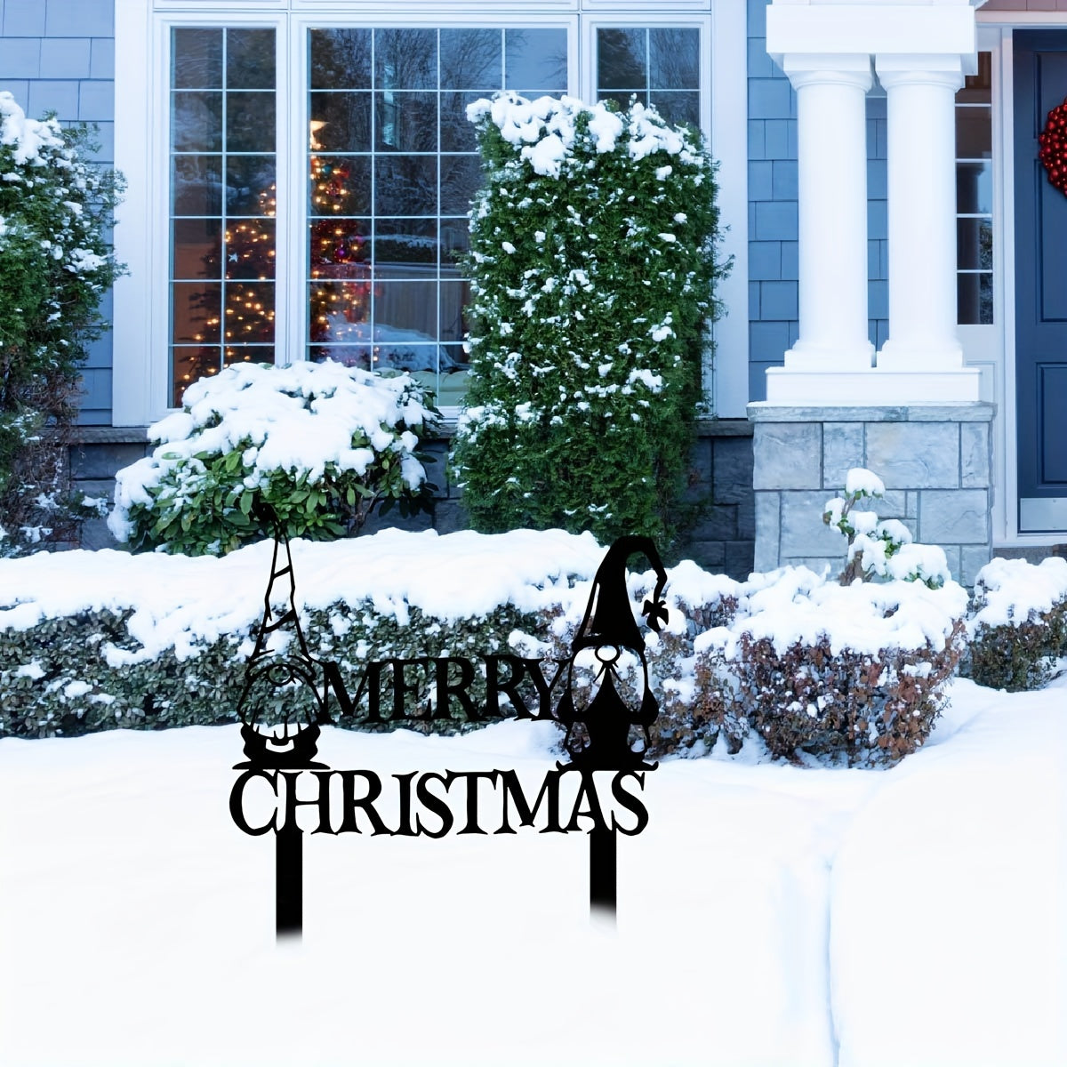 Charming Metallic Christmas Garden Stake