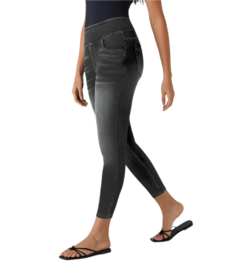 MagicFlex | High-waisted stretch denim casual leggings with back pocket