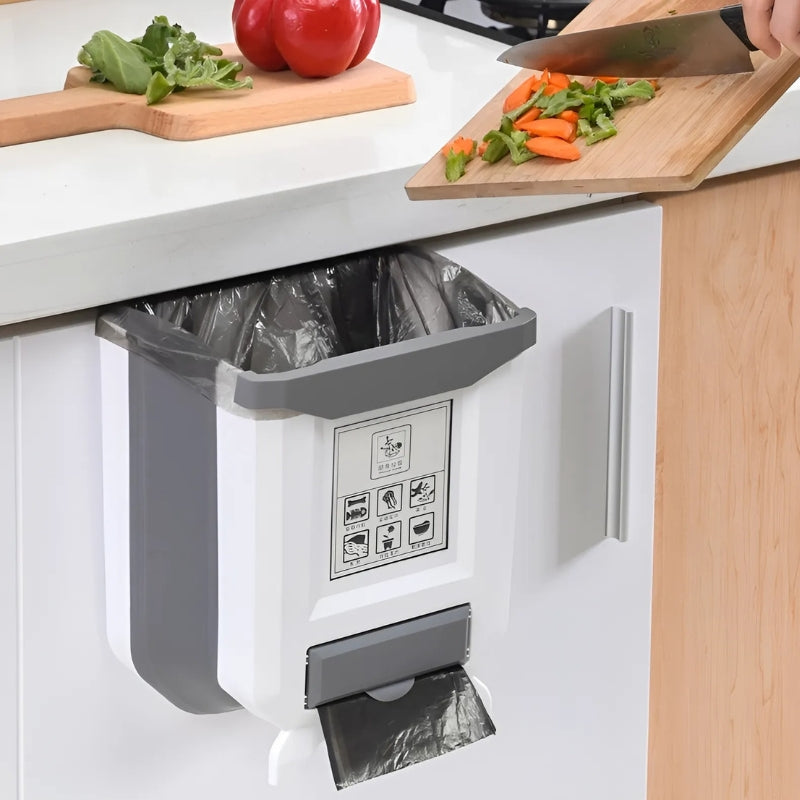 FlexBin Foldable Hanging Trash Can – Space-Saving & Portable Waste Solution