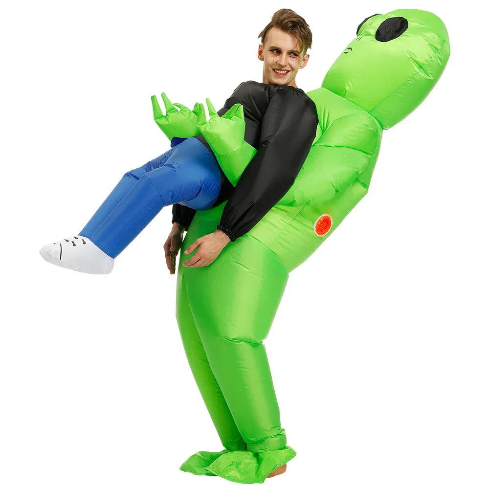 Inflatable Alien Costume – Fun costume for kids & adults, Quick and easy to inflate, Available in 2 sizes