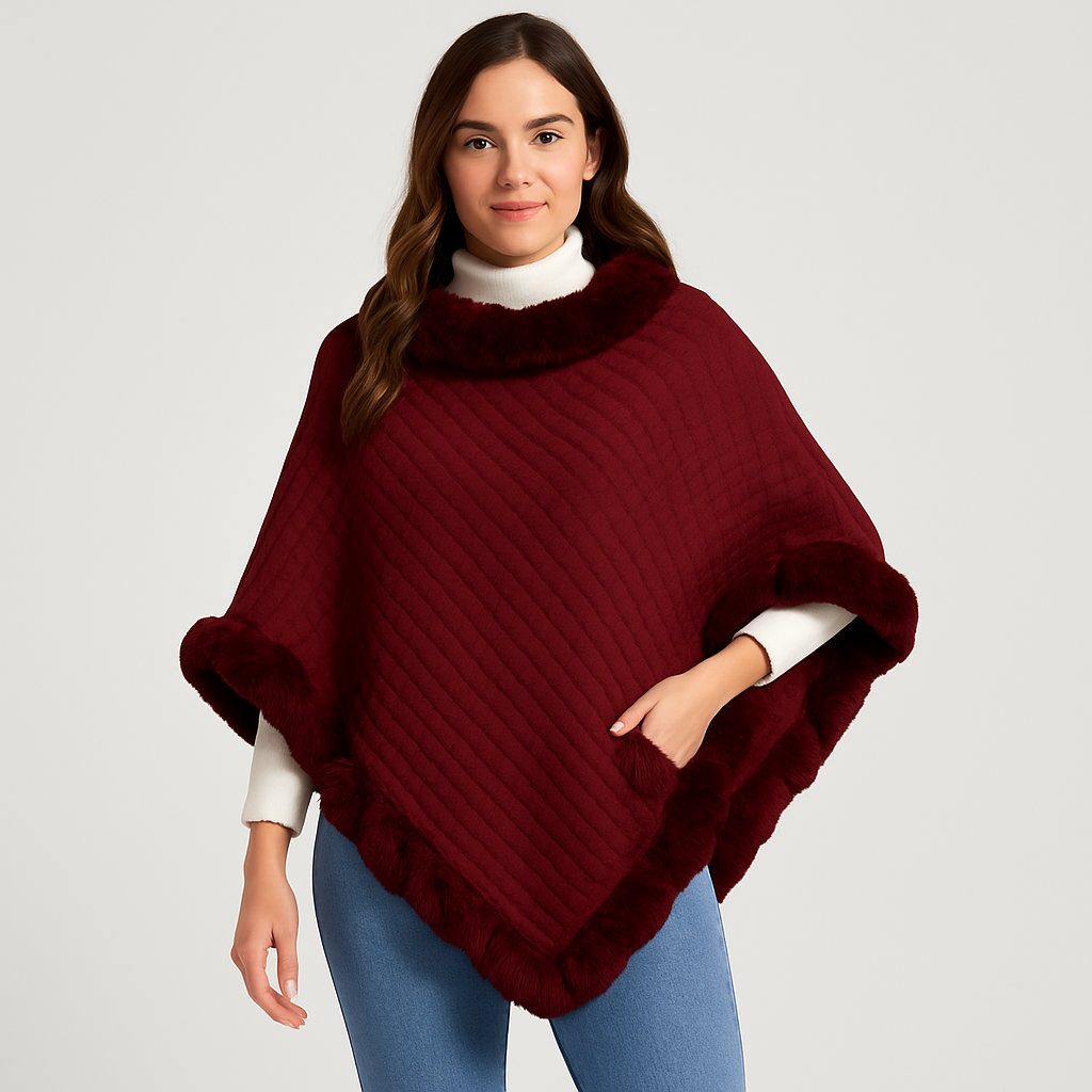 Amelinde | Autumn & Winter Sweater Scarf Cape Coat