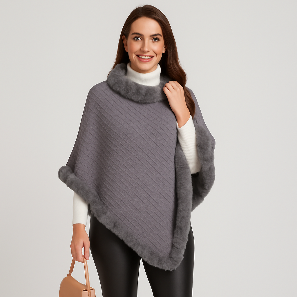 Amelinde | Autumn & Winter Sweater Scarf Cape Coat
