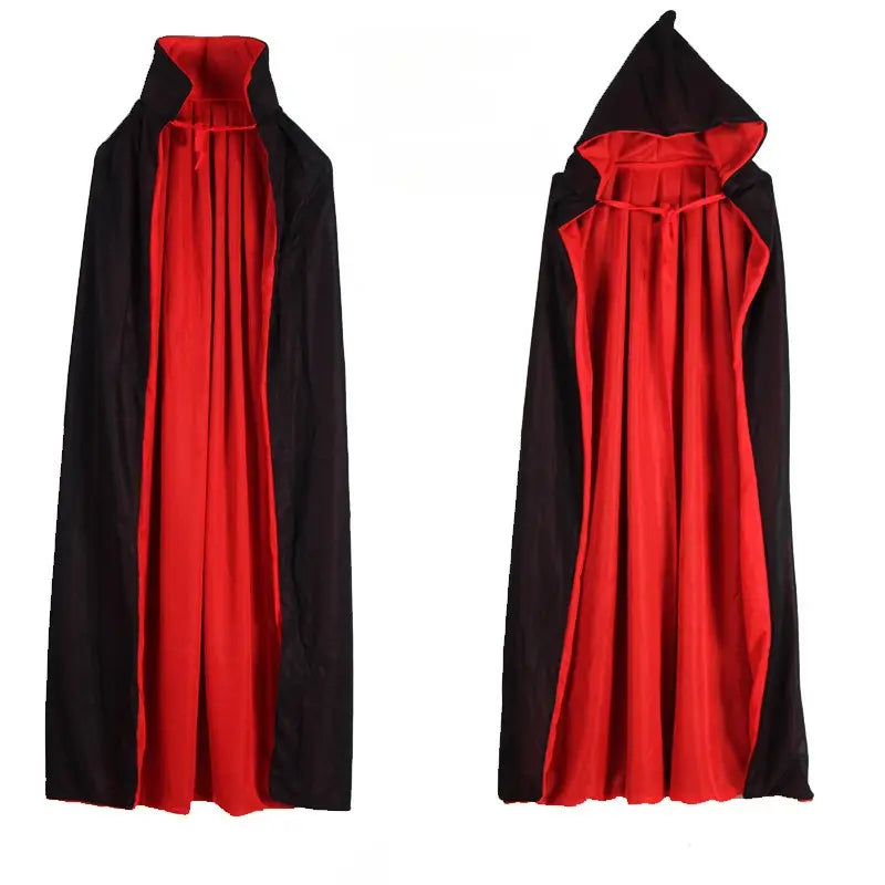 BloodMoon Vampire Cloak – Black & Red Halloween Costume Cape