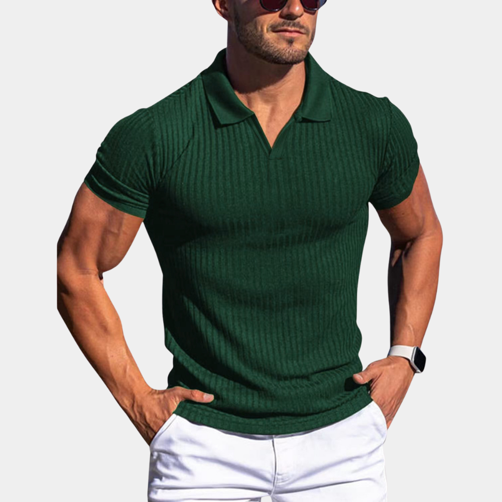 Drake - Short Sleeve Polo shirt with Ribbed for men