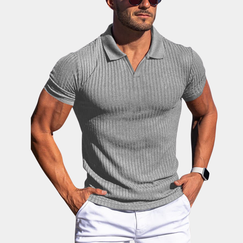 Drake - Short Sleeve Polo shirt with Ribbed for men