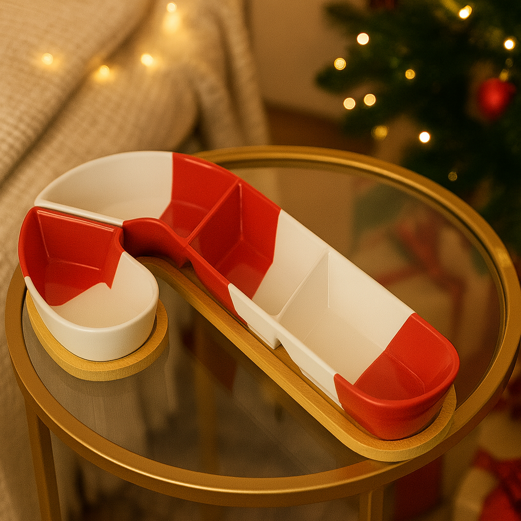 Canelora | Festive Candy Cane Tray