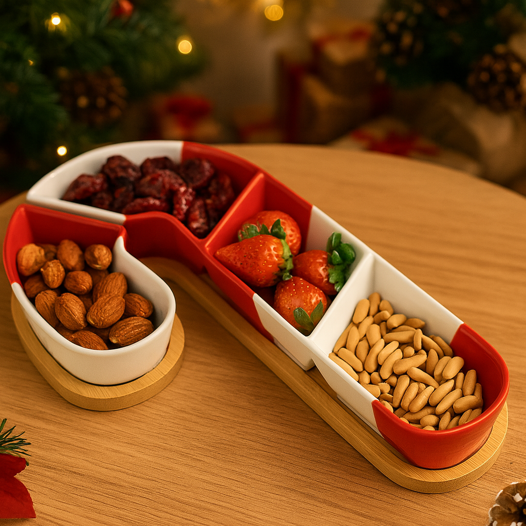 Canelora | Festive Candy Cane Tray