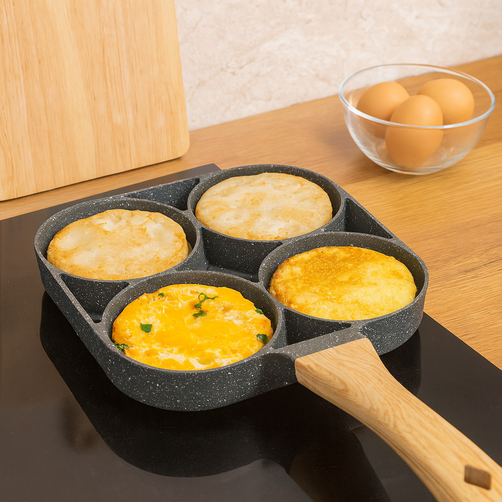 Cavora Non-Stick Egg and Pancake Pan with 4 Slots