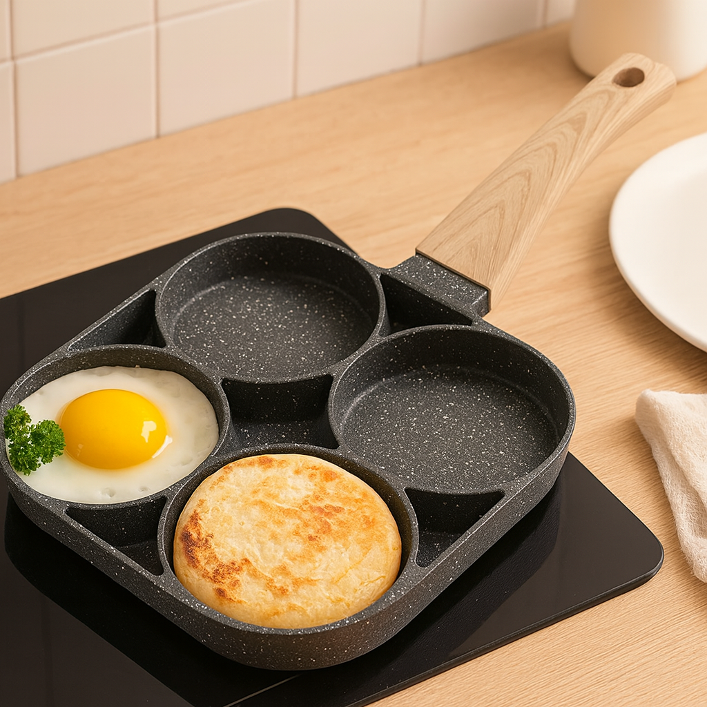 Cavora Non-Stick Egg and Pancake Pan with 4 Slots