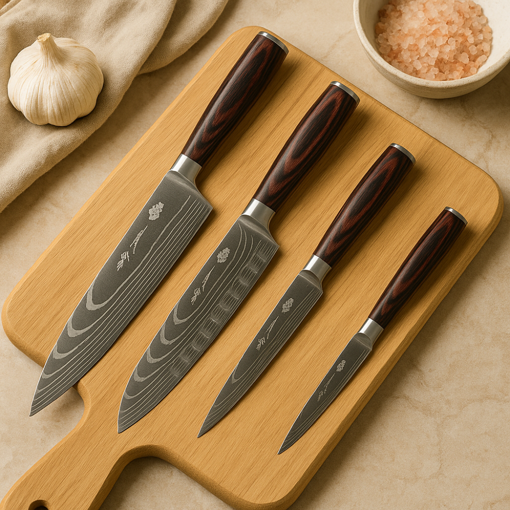 Kurosaki | Set of 4 Handmade Forged Japanese Kitchen Knives